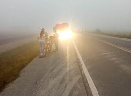 Colisão entre carro e moto deixa motociclista ferido em Ilhota 