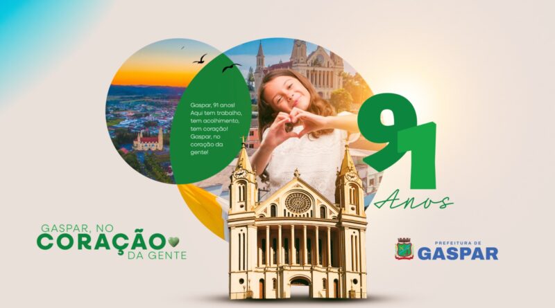 Gaspar celebra 91 anos com uma programação para todos os públicos