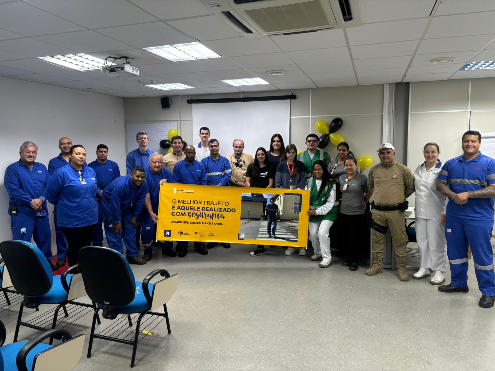 Polícia Militar Rodoviária realiza Palestra Educativa, para 40 participantes, na programação do Maio Amarelo