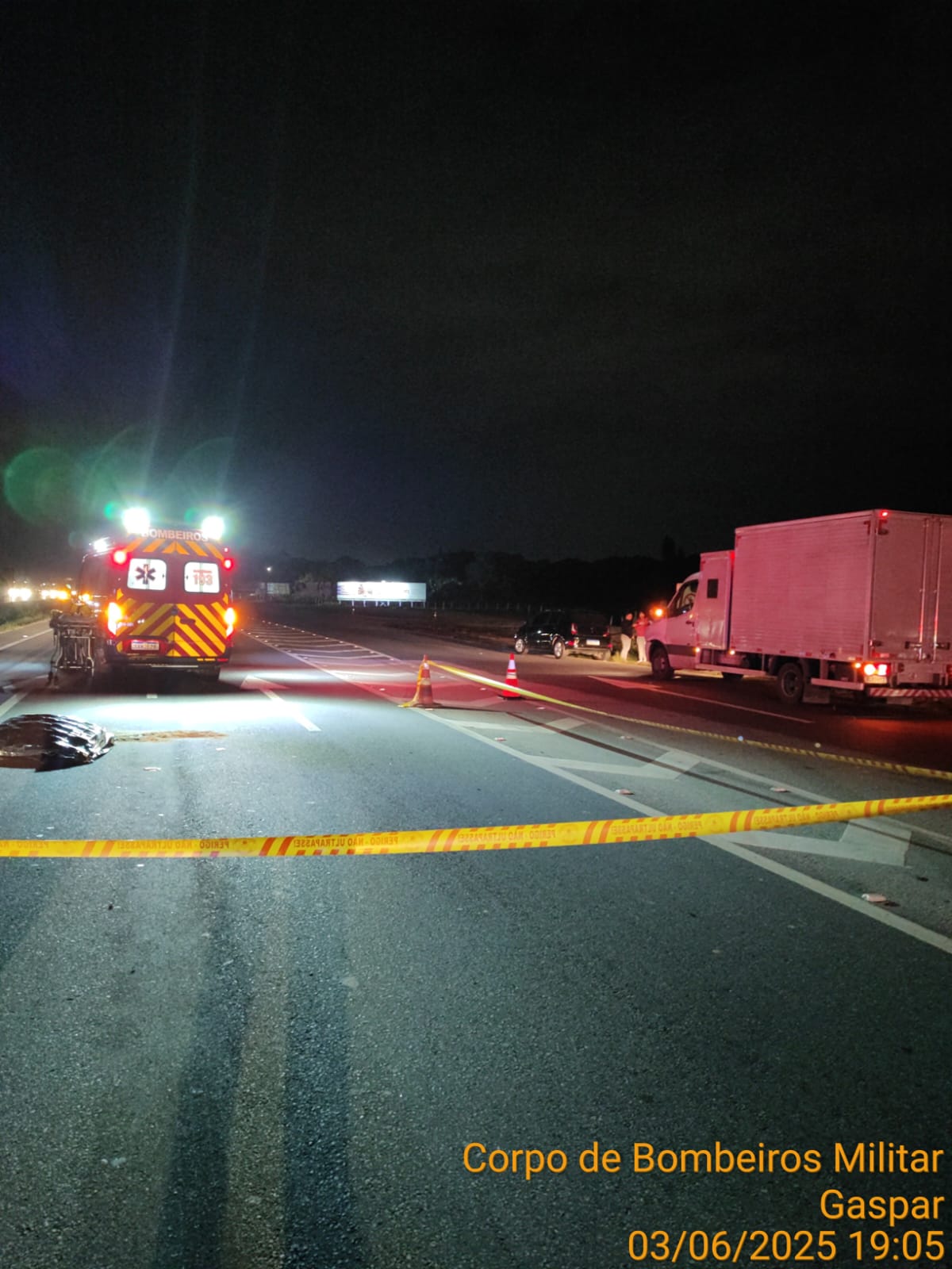 Idosa morre atropelada na BR 470 em Gaspar nesta terça-feira 3 de junho