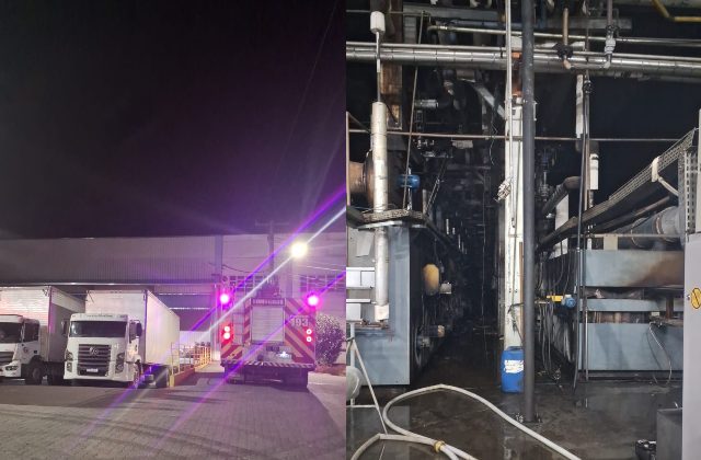Princípio de incêndio em máquinas de empresa têxtil em Brusque é controlado por mecânicos