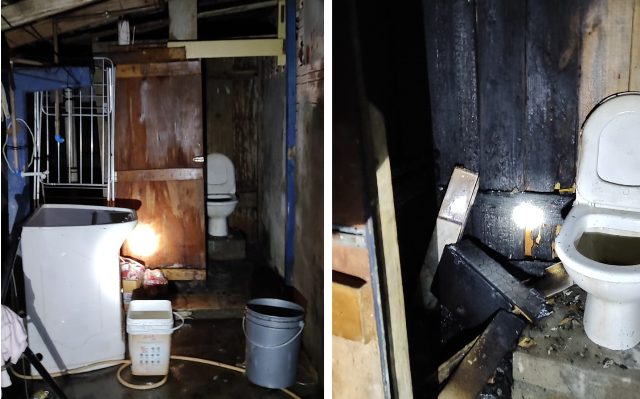 Bombeiros de Gaspar atende princípio de Incêndio em residência no Santa Terezinha