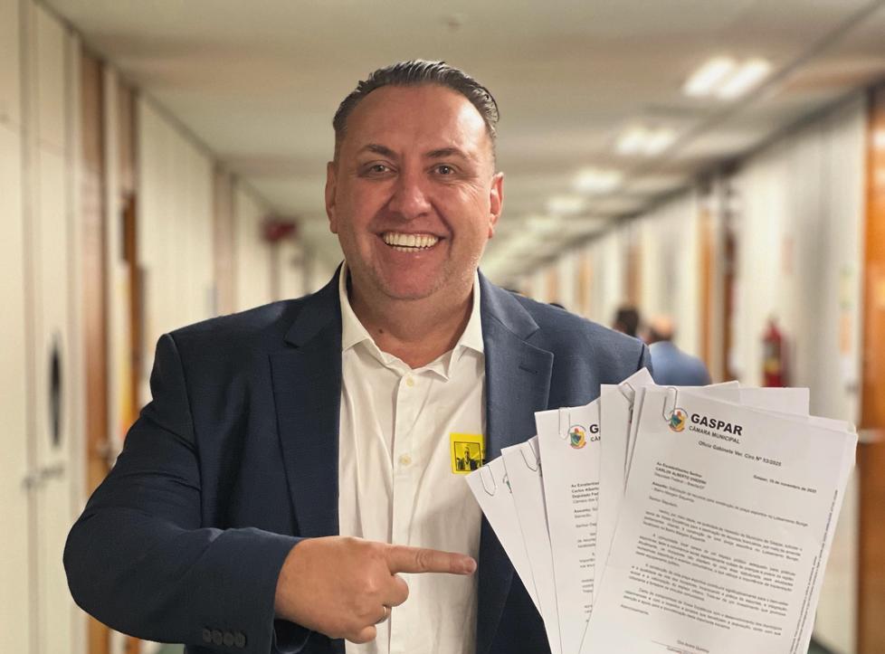 Vereador Ciro Quintino leva demandas prioritárias de Gaspar a Brasília