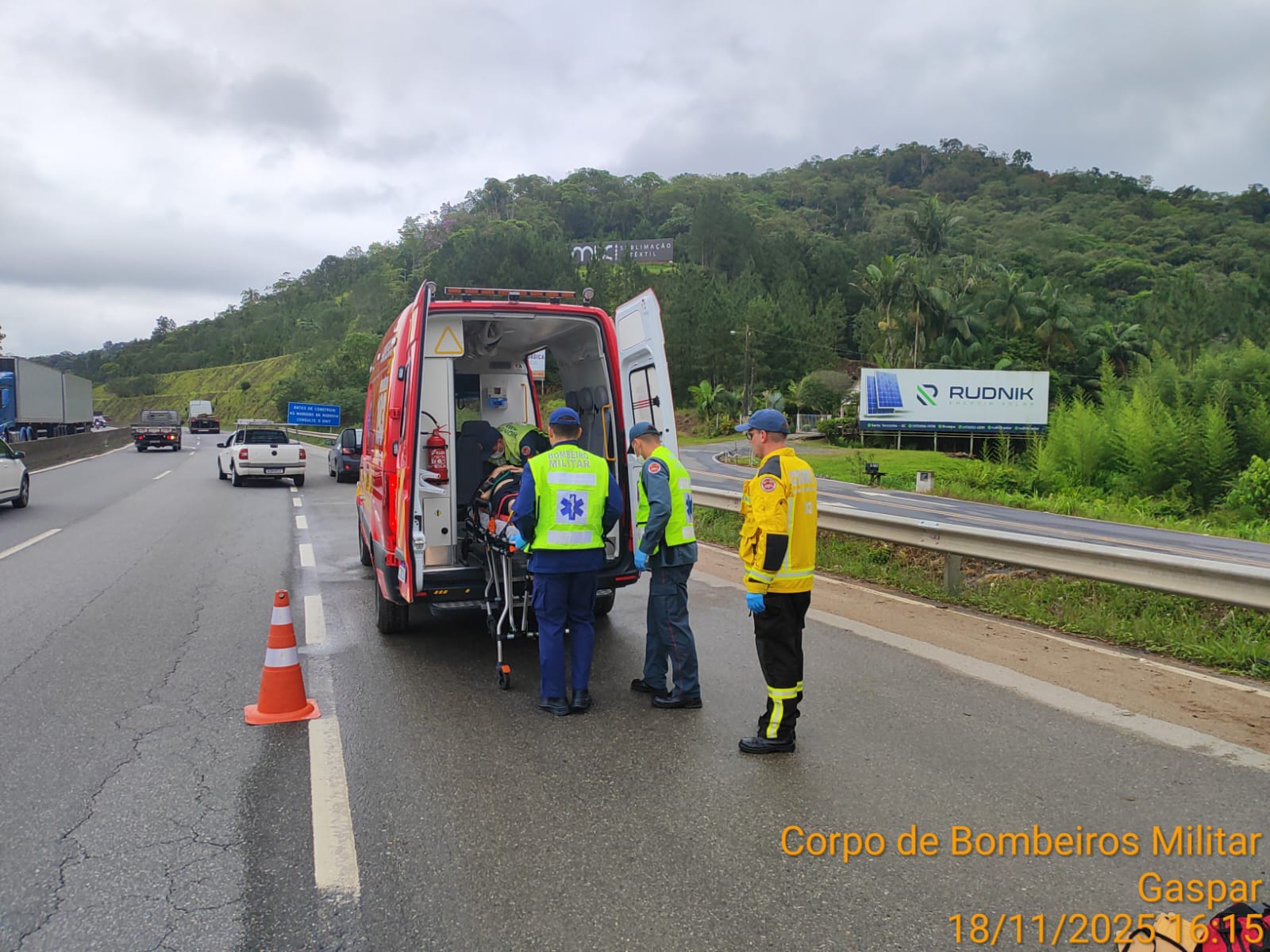 Idoso é atropelado ao tentar fazer travessia na BR 470 no bairro Belchior Baixo em Gaspar