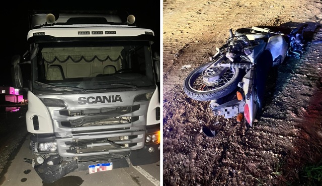 Motociclista morre após colidir com caminhão na Rodovia Jorge Lacerda em Itajaí